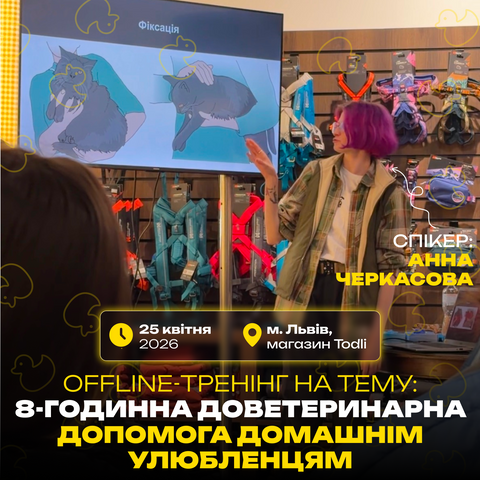 Доветеринарна допомога домашнім улюбленцям: 8-годинний offline-тренінг у Львові фото, зображення